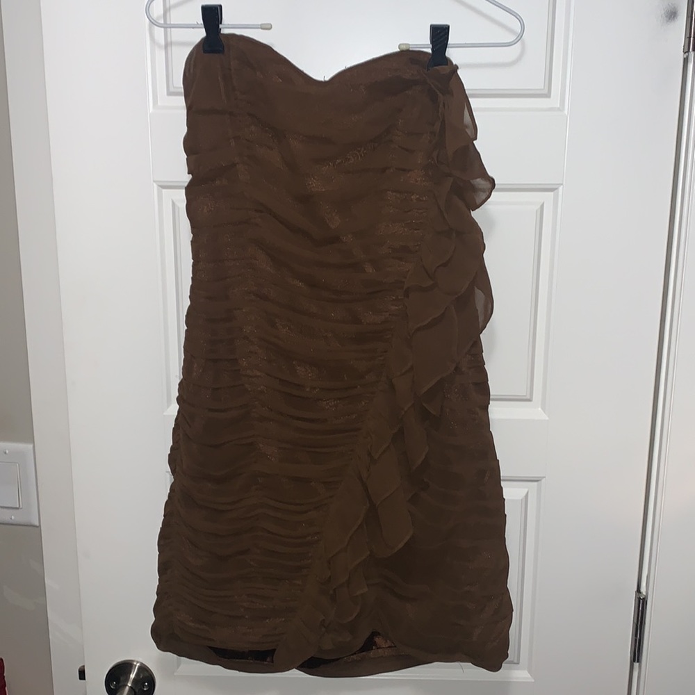 (3 for $12) Brown Strapless Dress 🤎